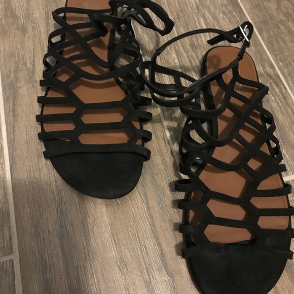Shoes - Black caged sandals